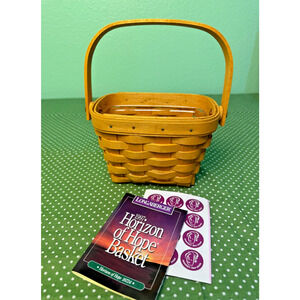 Longaberger 1997 Horizon Of Hope Basket With Protector & Leaflet Cancer Society